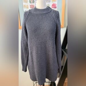 Everlane Merino wool sweater in grey waffle knit